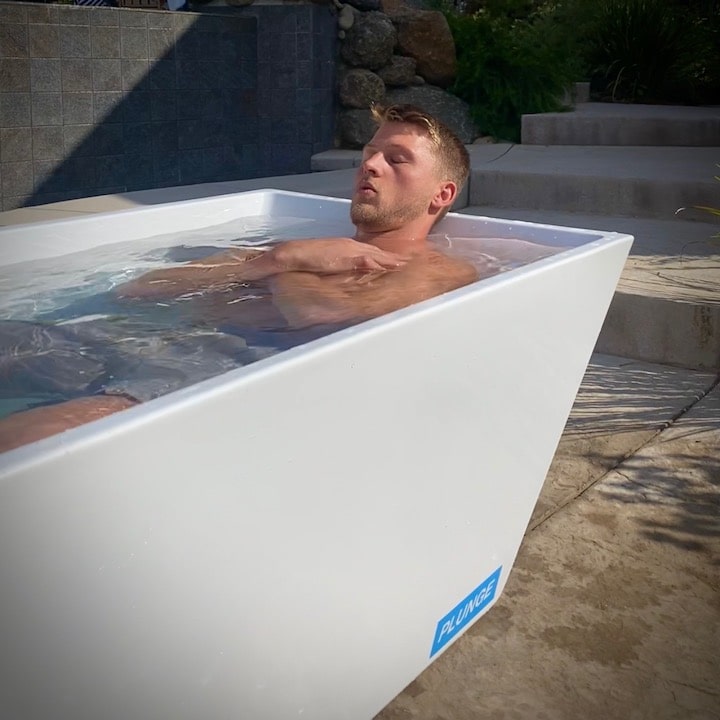 A man in a Plunge Cold Tub