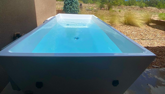 setting up a cold plunge ice bath tub