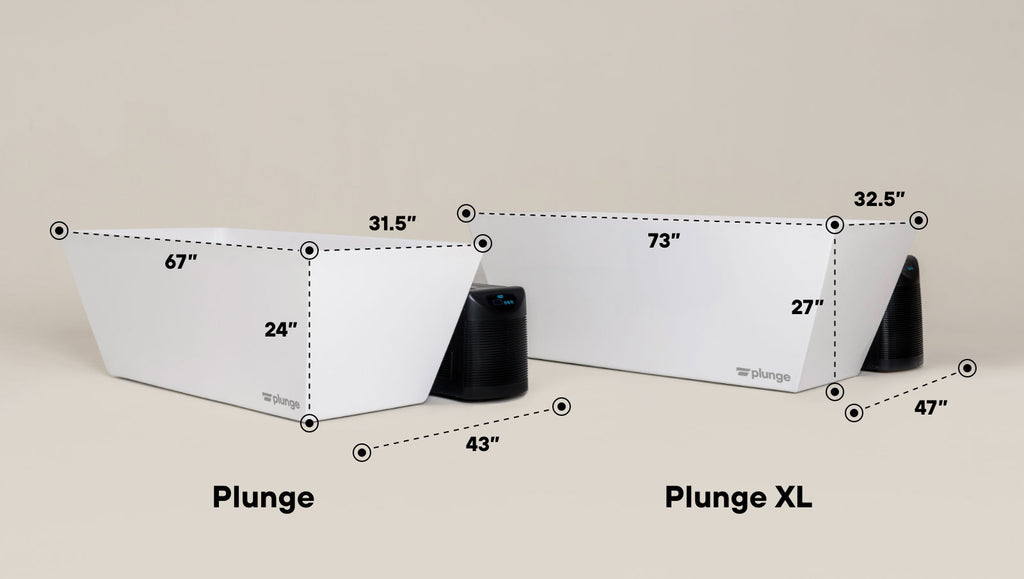 Plunge vs Plunge XL cold plunge tubs