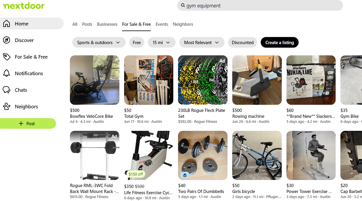nextdoor for sale and for free