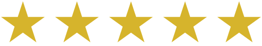 Five gold stars in a row.