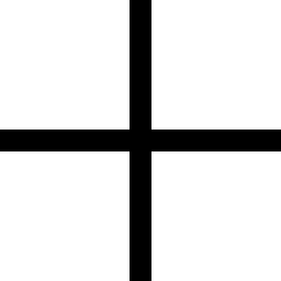 A black and white plus sign.
